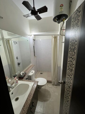 Bathroom in 3 BHK Apartment at Moti Nagar – for Rent
