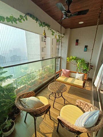 Balcony in 2.5 BHK Apartment at Bhimjyani Verraton, Thane West – for Rent
