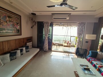 Living Room in 2.5 BHK Apartment at Bhimjyani Verraton, Thane West – for Rent