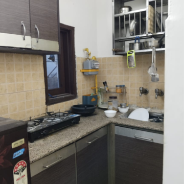 Kitchen in 3 BHK Builder Floor at Malviya Nagar – for Rent