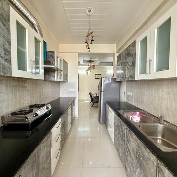 Kitchen in 2.5 BHK Apartment at Golden Sand Apartments, Dhakoli Village – for Rent