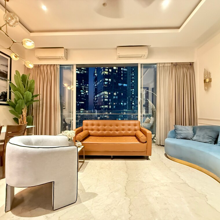 Living Room, runwal-the-reserve 4 Bedroom 1530 Sq.Ft. Apartment In Upper Worli Mumbai 8334907