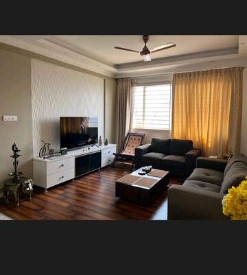 Living Room in 3 BHK Apartment at Prestige Lakeside Habitat, Varthur – for Rent