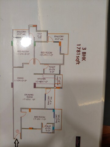 3 BHK Apartment For Sale in Ratan Galaxy, Vrindavan Yojna