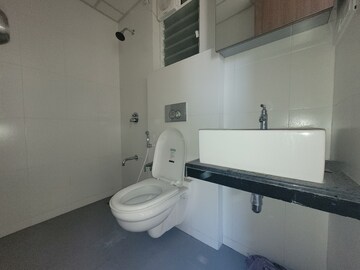 Bathroom in 1.5 BHK Apartment at Godrej Emerald, Ghodbunder Road – for Rent