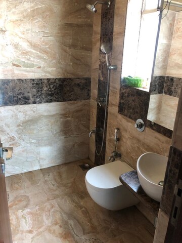 Bathroom in 3 BHK Apartment at Khar West – for Rent