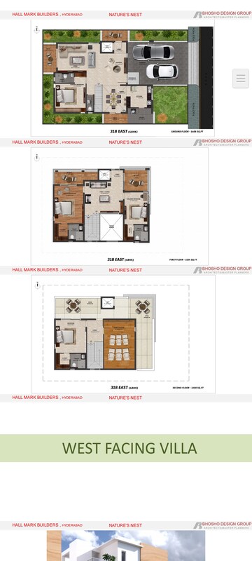Floor Plan in 4 BHK Villa at Hallmark Nature Nest, Kollur – for Sale