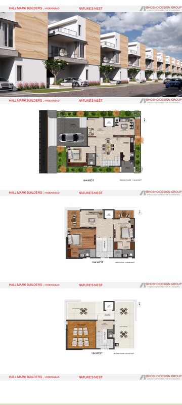 Floor Plan in 3 BHK Villa at Hallmark Nature Nest, Kollur – for Sale