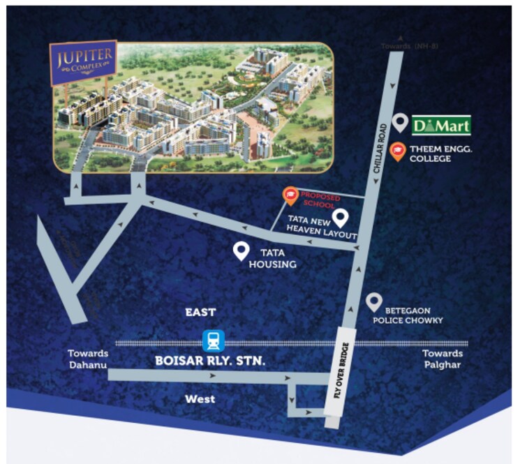 Map Location, jem-jupiter-complex 1 Bedroom 496 Sq.Ft. Apartment In Betegaon Palghar 8336497