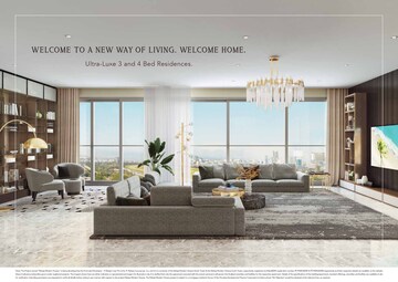 Living Room in 3 BHK Apartment at K Raheja Modern Vivarea, Mahalaxmi – for Sale