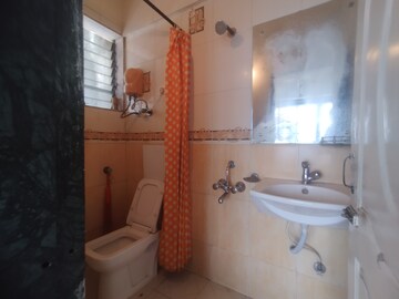 Bathroom in 3 BHK Apartment at Nandidham CHS, Seawoods – for Rent