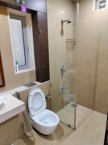 Bathroom in 3 BHK Apartment at Oberoi Realty Exquisite, Goregaon East – for Rent