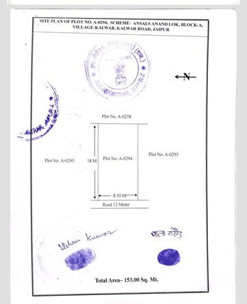 रेसिडेंशियल प्लॉट वर्ग फुट फॉर रीसेल इन आनंद लोक जयपुर  8337216