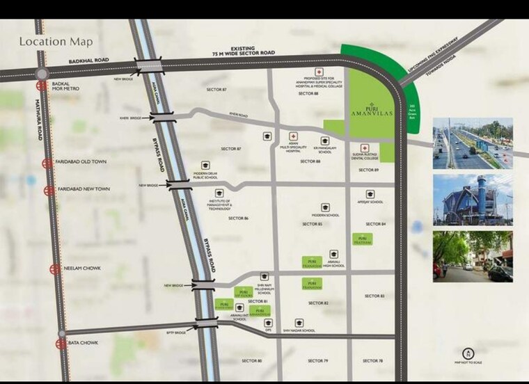 Map Location, puri-anand-villas-phase-ii 4 Bedroom 3980 Sq.Ft. Apartment In Sector 81 Faridabad 8338218