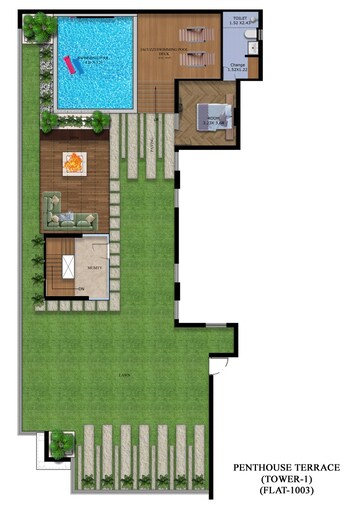 Master Plan in 5 BHK Penthouse at Capital Royal Casa, Gms Road – for Sale