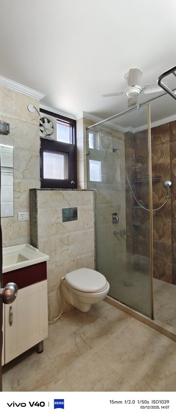 Bathroom in 3 BHK Builder Floor at Defence Colony – for Rent