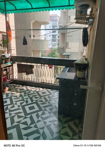 Balcony in 3 BHK Apartment at Dwarka – for Rent
