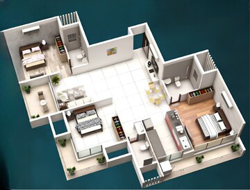 Floor Plan in 2 BHK Apartment at Ulwe Sector 21 – for Sale