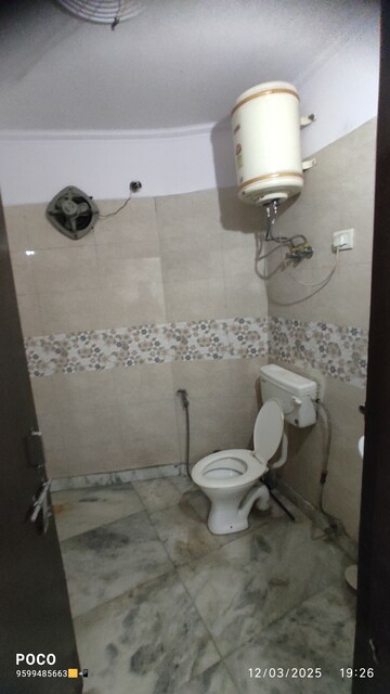 Bathroom in 1 BHK Builder Floor at Mehrauli – for Rent