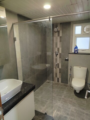 Bathroom in 3 BHK Apartment at Vajra Jasmine County, Gachibowli – for Rent