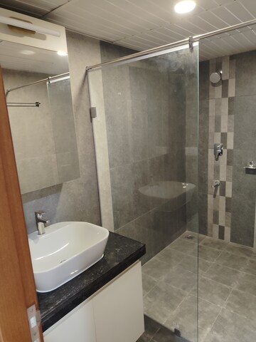 Bathroom in 3 BHK Apartment at Vajra Jasmine County, Gachibowli – for Rent