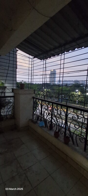 Balcony in 2 BHK Apartment at Miracle Heights, Kopar Khairane – for Rent