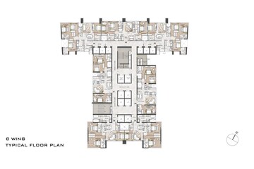 Master Plan in 4 BHK Apartment at Rustomjee Crown, Prabhadevi – for Rent
