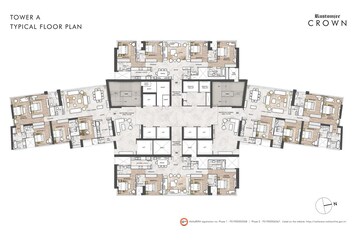 Master Plan in 4 BHK Apartment at Rustomjee Crown, Prabhadevi – for Rent