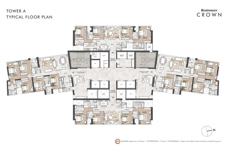 Master Plan, rustomjee-crown 4 Bedroom 2132 Sq.Ft. Apartment In Prabhadevi Mumbai 8343249
