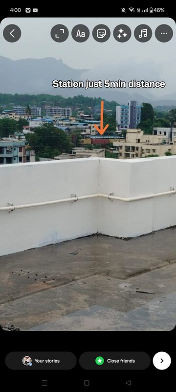 Balcony in 1 BHK Apartment at Vaishnavi Dham Complex, Asangaon – for Sale