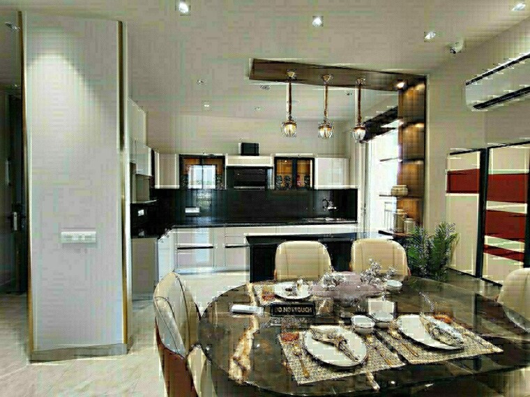 Kitchen, jashn-elevate 3.5 Bedroom 1980 Sq.Ft. Apartment In Sushant Golf City Lucknow 8344143