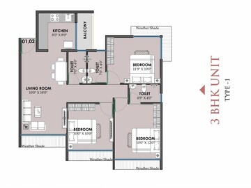 Floor Plan in 2 BHK Builder Floor at SM Elite, Taloja – for Sale