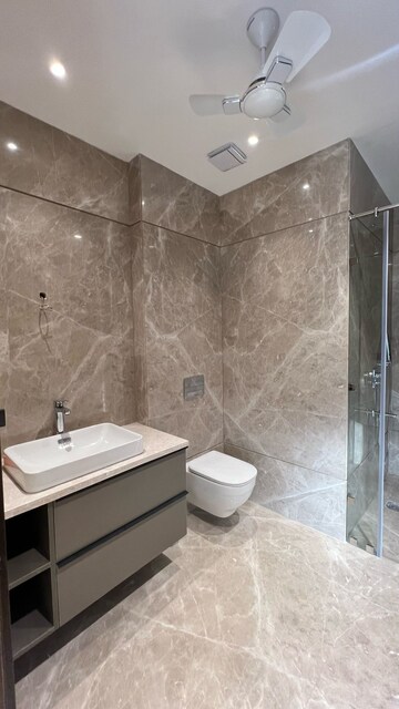 Bathroom in 4 BHK Builder Floor at Ansal Sushant Lok I, Sector 43 – for Rent
