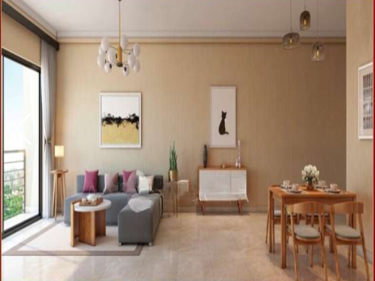Living Room, risland-the-icon-phase-1 3 Bedroom 940 Sq.Ft. Apartment In Dhokali Thane 8346150