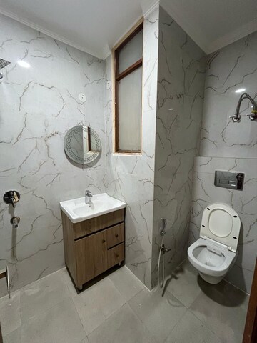 Bathroom in 3 BHK Builder Floor at Chattarpur – for Rent