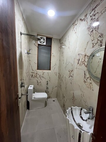 Bathroom in 3 BHK Builder Floor at Chattarpur – for Rent