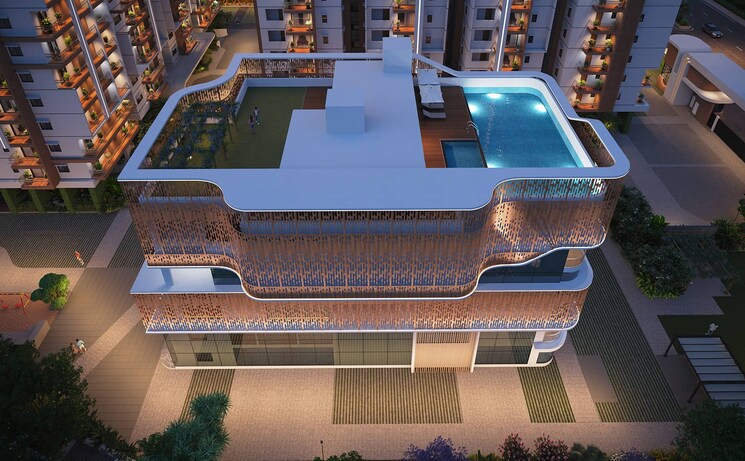 Swimming Pool, vertex-33-west 3 Bedroom 1785 Sq.Ft. Apartment In Nallagandla Hyderabad 8347350