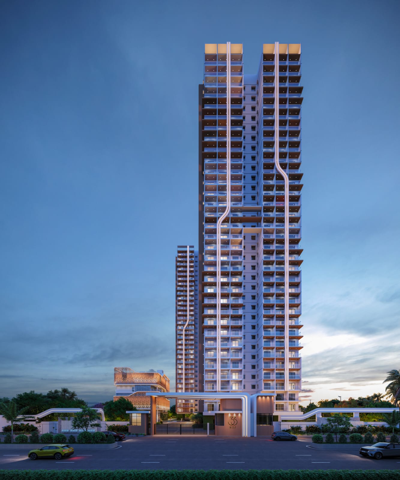 3 BHK + Pooja Room,Study Room,Extra Room 1930 Sq.Ft. Apartment in Vertex 33 West