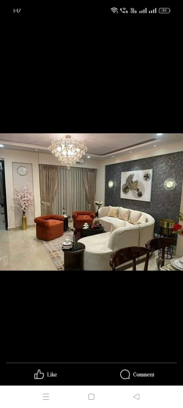 Living Room, jms-primeland 2.5 Bedroom 1195 Sq.Ft. Builder Floor In Sector 95a Gurgaon 8347941