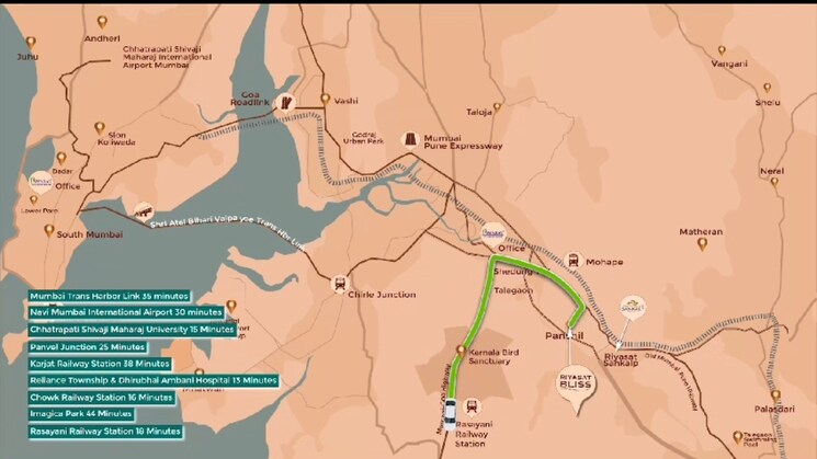 Map Location, riyasat-bliss  4110 Sq.Ft. Plot In Talegaon Navi Mumbai 8348191