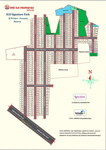  Plot – Map Location View at Kompally - for Sale