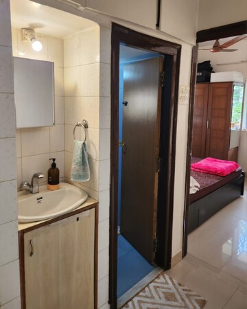 Bathroom in 1 BHK Apartment at Bandra West – for Rent