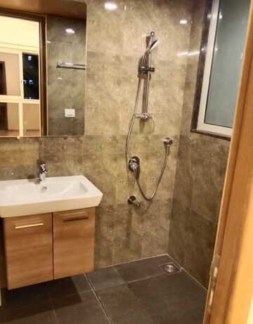 Bathroom in 3 BHK Apartment at Shapoorji Pallonji Alpine, Kandivali East – for Rent