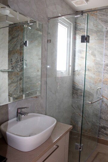 Bathroom in 3 BHK Builder Floor at Gulmohar Park – for Rent