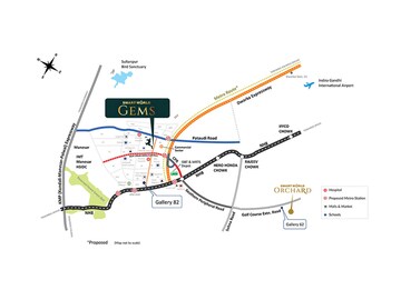 2.5 BHK Apartment – Map Location View at Smart World Gems, Sector 89 - for Sale