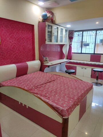 Bedroom in 2.5 BHK Apartment at Osho Kabir CHS, New Panvel – for Rent