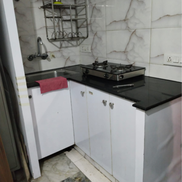 Kitchen in 1 RK Builder Floor at Malviya Nagar – for Rent