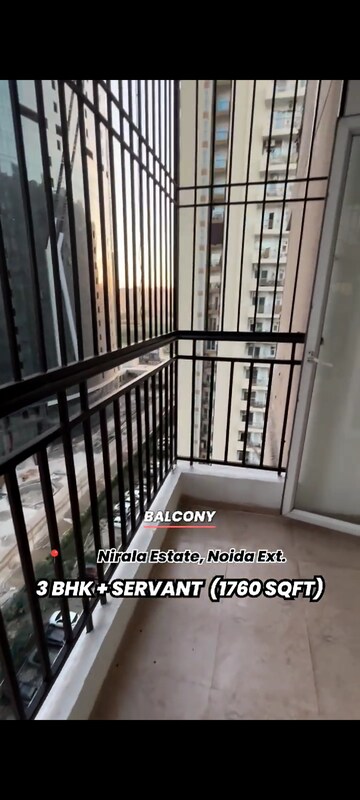 Balcony in 3 BHK Apartment at Nirala Estate, Tech Zone 4 Greater Noida – for Sale
