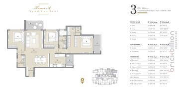 Floor Plan in 4 BHK Apartment at Balewadi Phata – for Sale