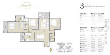 Floor Plan in 4 BHK Apartment at Balewadi Phata – for Sale